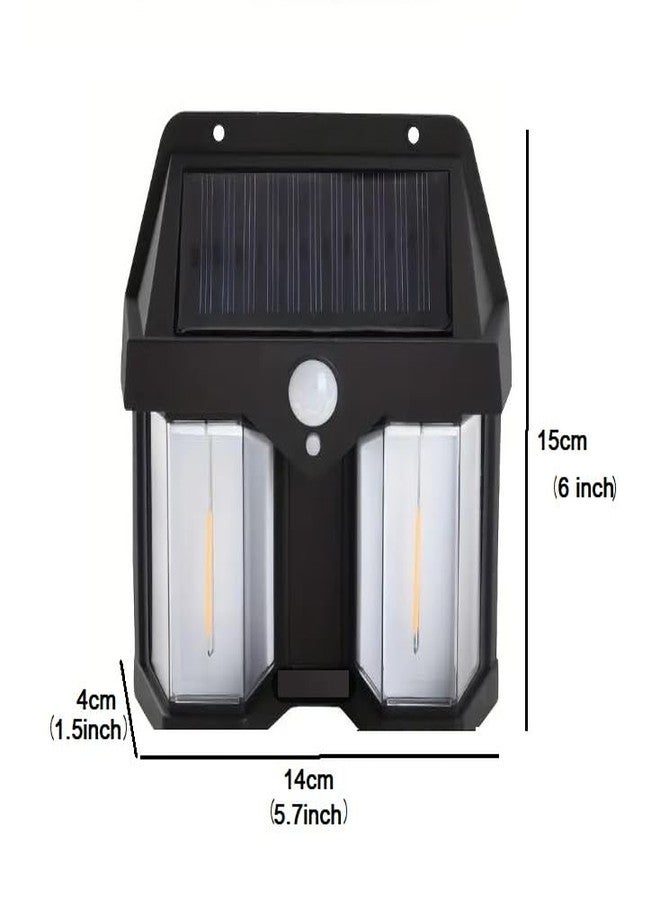 ELEXIQ 1Pcs Solar Wall Lamp Outdoor Waterproof Up and Down Luminous Lighting, Solar LED Wall Light Induction Lamp Villa Garden Lights Yard Patio Fence Lamps (Double - Light, 1) - Image 2